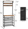 Coat Stand Coat Rack w/Shoe Storage Hall Tree 75 x 32 x 185 cm