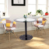 90 Round Dining Table Glass Kitchen Dining Room Lounge Black Only Table NO Chair