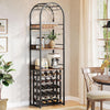 Industrial Rack Freestanding with glass holder and storage for Cellar