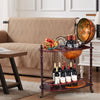 Rolling Globe Wine Rack Wine Bar Stand Nautical Chart Wine Cabinet Rustic Brown