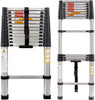 3.8M Telescopic Ladder 12.5FT Multi-Purpose Stainless Steel EN131 for Repair AAA