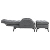 Nordic Recliner Chair Sleeper Sofa Lounger Armchair with Footstool Bedroom Sofas