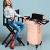 Makeup Trolley Case 4 in 1 Vanity Cosmetology Case Cosmetic Train Case on Wheels
