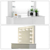 Dressing Table Set Makeup Desk w/ LED Mirror Stool 4 Drawers Vanity Table White