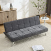 2 Seater Chenille Sofa Bed Convertible Recliner Settee Couch Loveseat Sleeper UK
