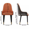 Dining Chairs 2/4Pcs Modern Leather High Back Sturdy Metal Legs Home Office Cafe