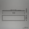 LED Panel Bathroom Ceiling Light 100cm Dimmable Remote Control CCT IP44 White