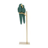 Nordic Resin Parrot Ornament Lovebird on Stand Art Crafts Figurine Home Office