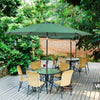 2.7M Round Garden Parasol Sun Shade Patio Hanging Umbrella with Crank Tilt Base