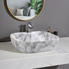Marble Effect Ceramic Rectangle Counter Top Wash Basin Bowl Bathroom Vessel Sink