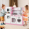 Kids Kitchen Playset Play Kitchen Toy Set-Pink