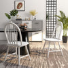 2 Piece Wooden Kitchen Dining chairs with High Spindle Back White