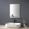 Frameless Bathroom Mirror with Glass Shelf Large Hanging Wall Rectangle Vanity