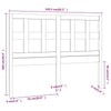 Bed Headboard Grey 165.5x4x100 Solid Wood Pine N6Q8