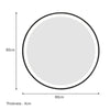 Fog-free Round LED Illuminated Bathroom Mirror Dimmable Lights Circle Wall Unit