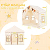Kids Play Tent 3-4 Kids Large Play Tent House w/2 Opening Doors-Beige
