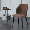 Set of 2 Faux Leather/Suede Dining Chairs Metal Legs Reception Restaurant Chair