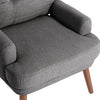 Accent Chair Upholstered Lounge Armchair with Footstool, Adjustable Backrest