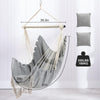 Hammock chair,hanging rope swing chair with2cushions, for indoor and outdoor use