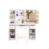 Dressing Table with LED Lights Mirror Vanity Set Makeup Storage Drawer Desk UK