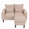 Modern L-Shaped Corner Sofa 2 3 Seater Armchair Couch With Footstool