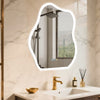 Modern Irregular LED Bathroom Mirror Washbasin Backlit Aesthetic Fogless Mirror