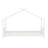 3ft Single Pine Wood House Bed Frame Children Kids Sleeper Canopy Bed Base White