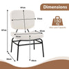 Modern Side Chair Bedroom Reading Accent Chair Adjustable Foot Pads-White