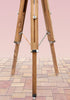 Teakwood Wooden Floor Lamp LED Wood Tripod Lamp Retro Lamp Without Shade