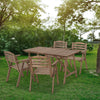 Wooden Garden Furniture Set 4 Seaters Dining Outdoor Table Chairs Hardwood Patio