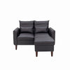 2 Seater faux leather/Linen Fabric Love Seat Sofa Armchair with Footstool Couch