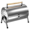 Silver Barrel Barbecue Grill Compact and Versatile BBQ for Outdoor Cooking