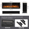 102 cm Electric Fireplace Wall Mounted 750W/1500W Fireplace Heater