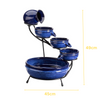 Solar Blue Neptune Ceramic Trickle Cascade Outdoor Garden Water Fountain Feature