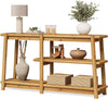 Solid Wood Console Table, 63'' Farmhouse Sofa Table Behind Couch for Living Room