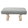 Living Room Shoe Changing Stool Linen Upholstered Rectangle Small Low Footstool