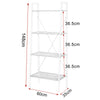 4-Tier Ladder Shelves Display Storage Cabinet Bookshelf Unit Living Room Kitchen