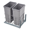 Pull out Kitchen Bin, 21L+21L Built-In Cupboard Bins for Kitchen, Under Sink Bin