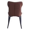 Set of 2 Faux Leather/Suede Dining Chairs Metal Legs Reception Restaurant Chair