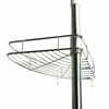 4 Tier Telescopic Bathroom Corner Shelf Silver Rack Shower Caddy Organizer UK