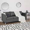 Faux Leather Upholstered Sofa Convertible Sectional Sofa Couches Living Room