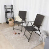 Rattan Patio Dining Chairs Outdoor Wicker Sling Chairs Patio Dining Chairs 2Pcs
