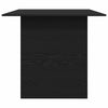 Dining Table Black Oak 180x90x76 cm Engineered Wood