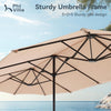 Large Parasols Patio Umbrella Outdoor Umbrella Double-Sided Market Umbrella 13ft