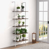 5-Tier Ladder Shelf Bookshelf Wall Mounted Storage Organizer Plant Display Rack