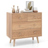 Modern 4-Drawer Dresser Wooden Storage Chest Cabinet Storage Organizer