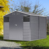 XLarge Grey 8.5 ft x8 ft Apex Garden Shed Tool Storage House Bike Shelter Metal