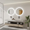 Illuminated Bathroom Mirror LED Light Demister Touch Sensor Time Display
