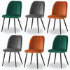 2/4/6 Velvet Suede Dining Chairs Upholstered seat with Metal Legs Kitchen Chairs