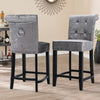Crushed Velvet Stud Bar Stool Cafe Kitchen Barstool Dining Chair Knocker Back